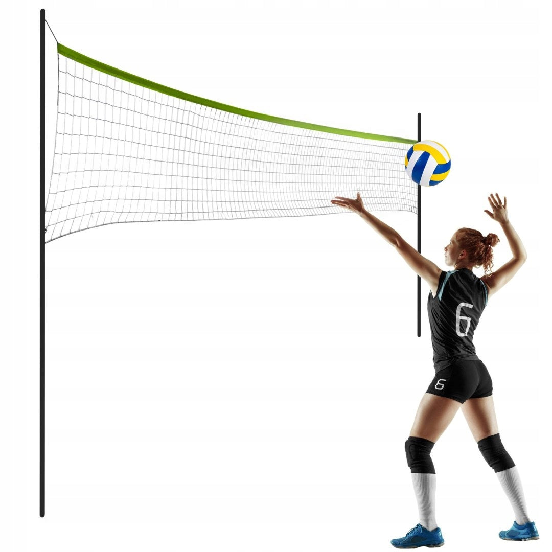 Mesh and frame for volleyball and badminton 570 cm Color green
