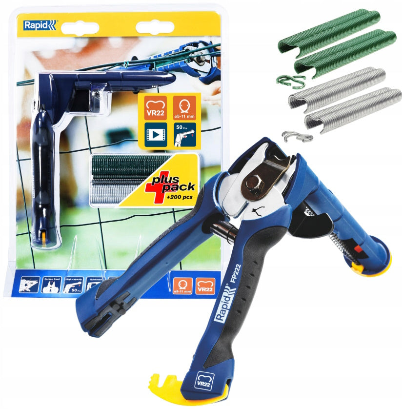 Mesh crimping fence pliers FP222 RAPID + 200 staples