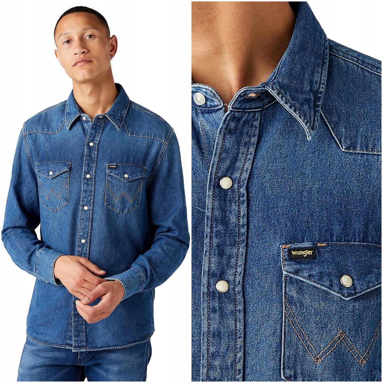 Džinsiniai marškiniai vyrams Wrangler
