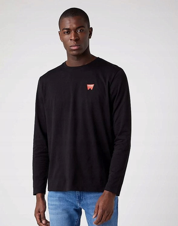 Wrangler Langarmhemd, Schwarz 