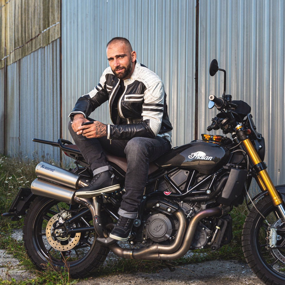 Herren-Motorradhose W-TEC Chancellor - Grau XXL 