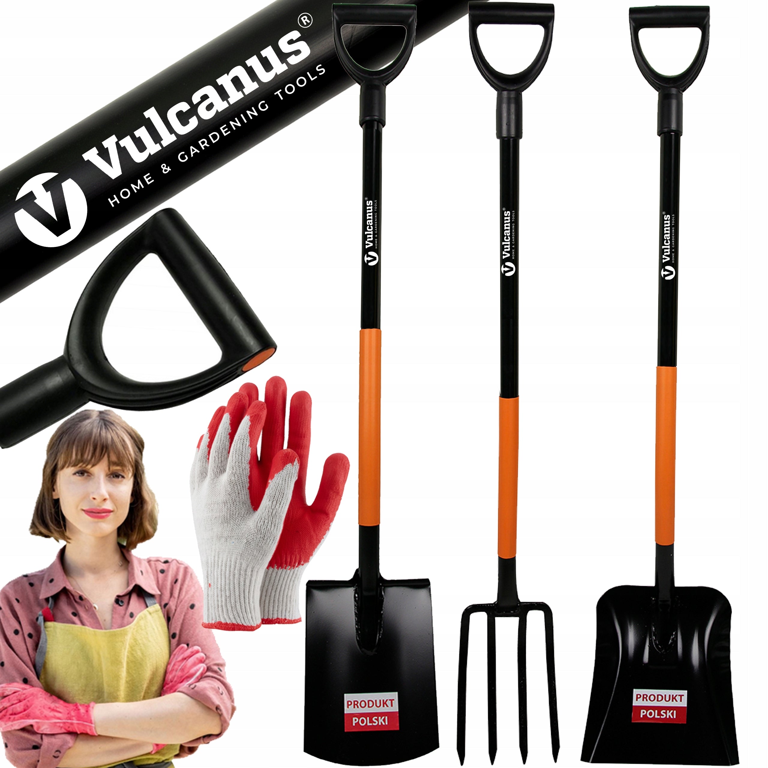 Metal Allotment Tool Set 3pcs Tools Shovel Spade Forks