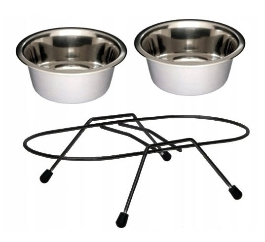 Metal BOWLS ON DOG STAND CAT 2x2,8L Brand Trixie