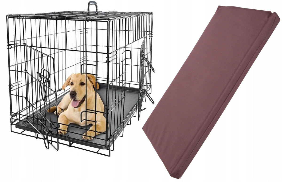 Metal Cage Transporter for Dog 76 x 54 x 62 cm L + CODURA MATTRESS