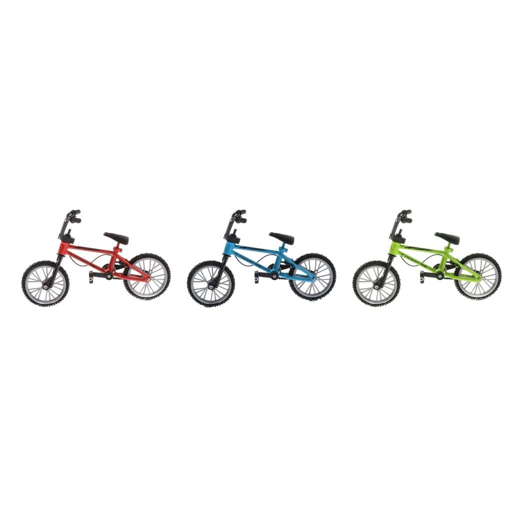 Metal Finger Bicycle Toy for Children Creative Tech Toy Gift Red Bike Model Packaging status original