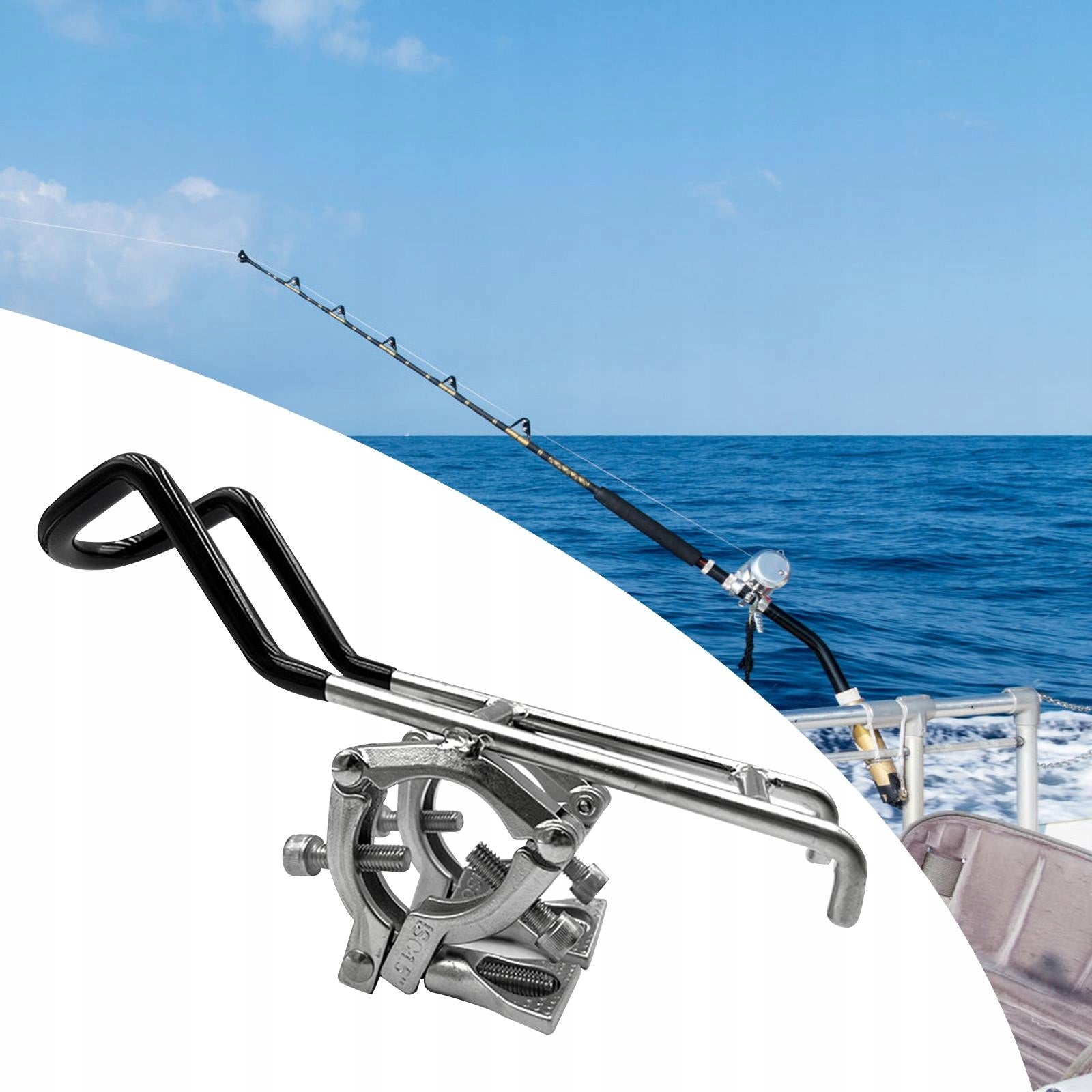 Metal Fishing Rod Holder Bracket Clamp Mount Easy EAN (GTIN) 0789739150254