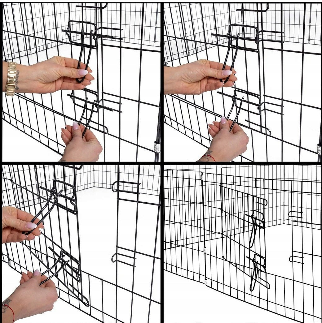Metal Folding Rabbit Dog Playpen for Home Outdoor Farm Runway Length 488 cm