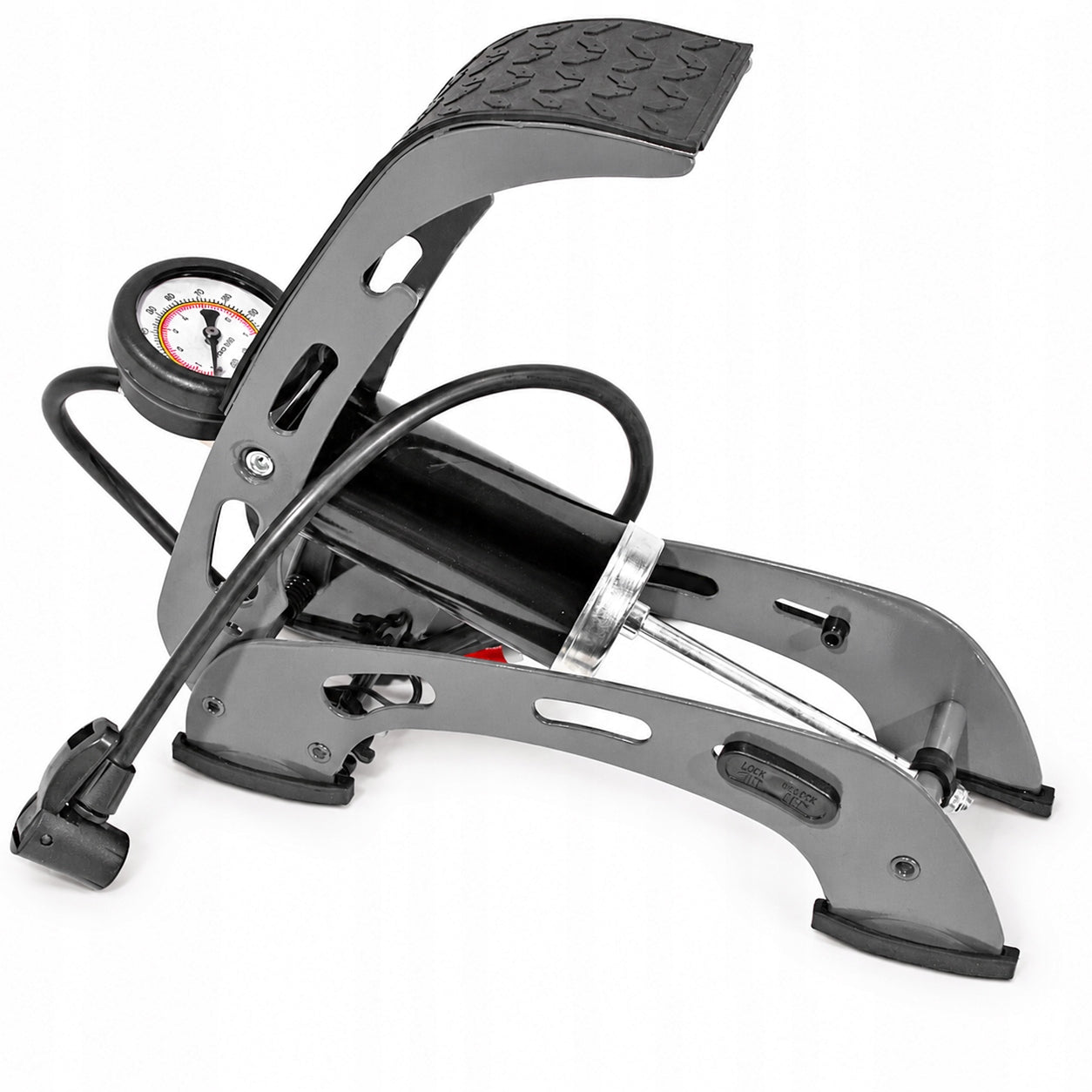 Metal Foot Pump with Pressure Gauge For Car Bikes Balls Tyres Adapt Dominant material metal