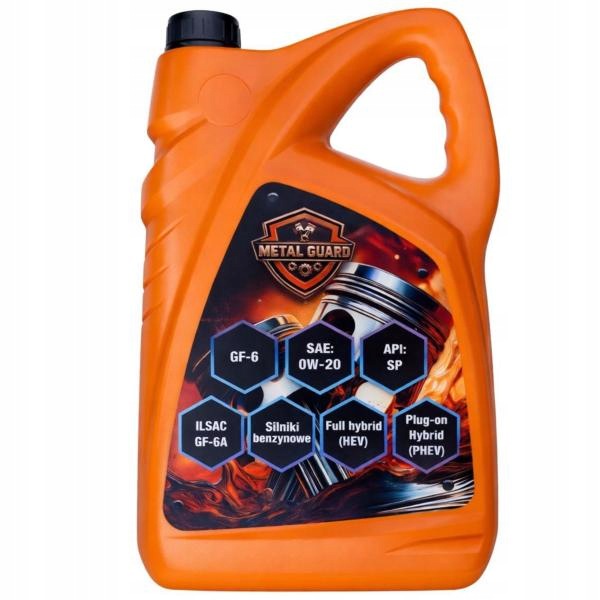 Metal Guard Engine Oil Synthetic GF6 API SP LSPI PHEV 0W20 5l