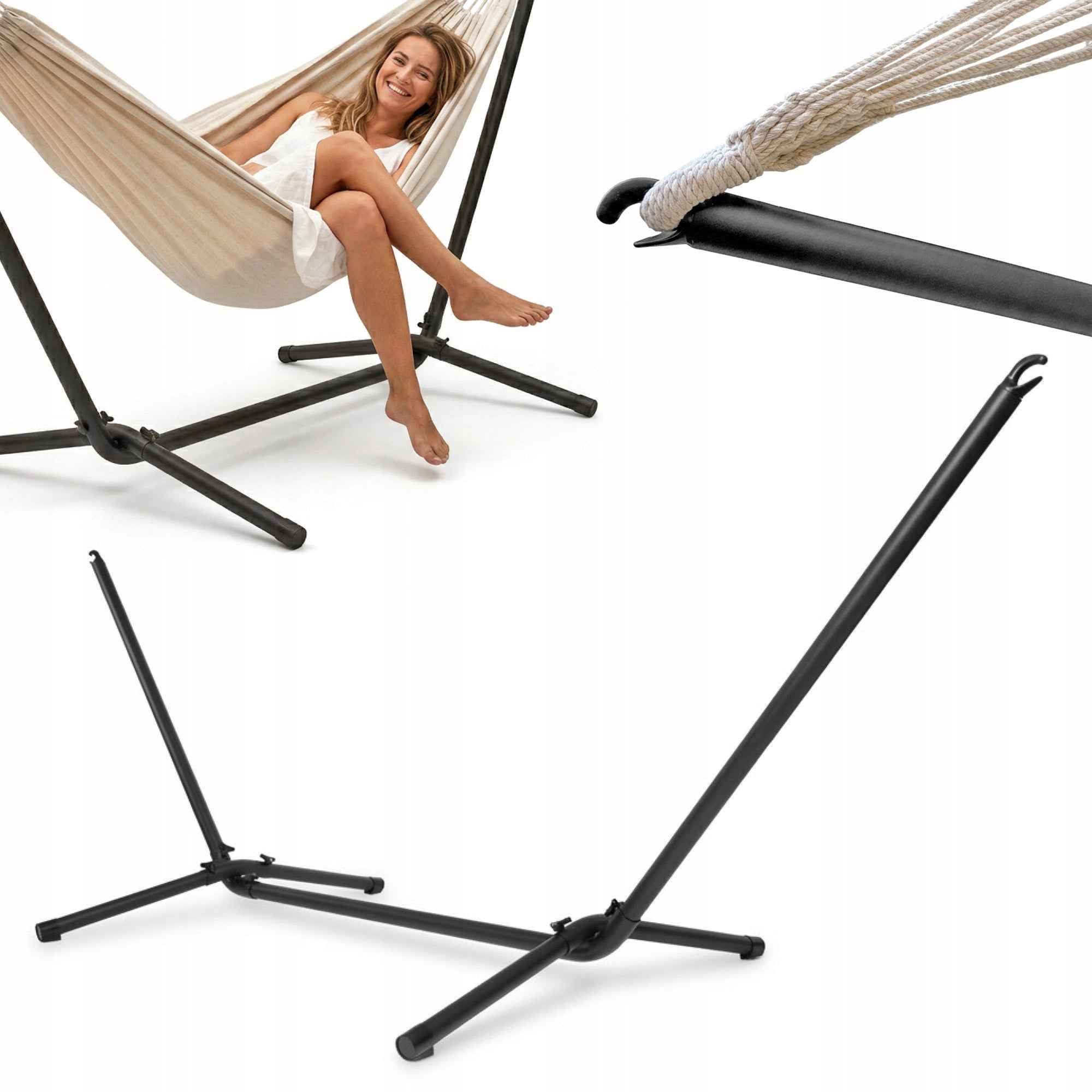 Metal Hammock Frame, Sturdy Garden Hammock Stand