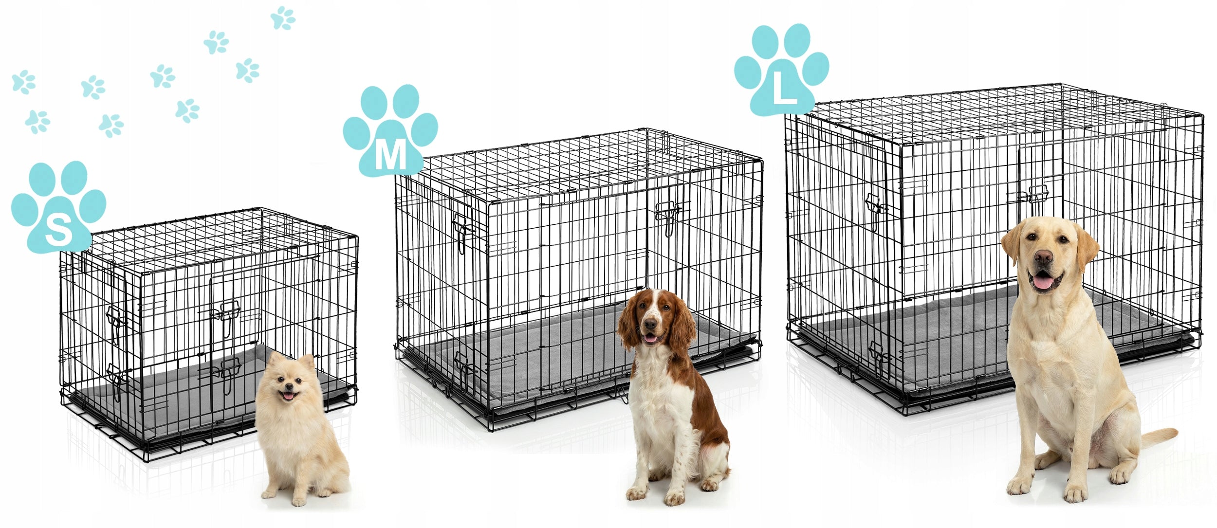 Metal Kennel Cage Dog Transporter 75x45x54 Bed freebie Trade name PH-200