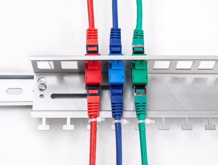 Metal Keystone holder for 12 ports on DIN rail and wall Delock 90631 Manufacturer code 90631