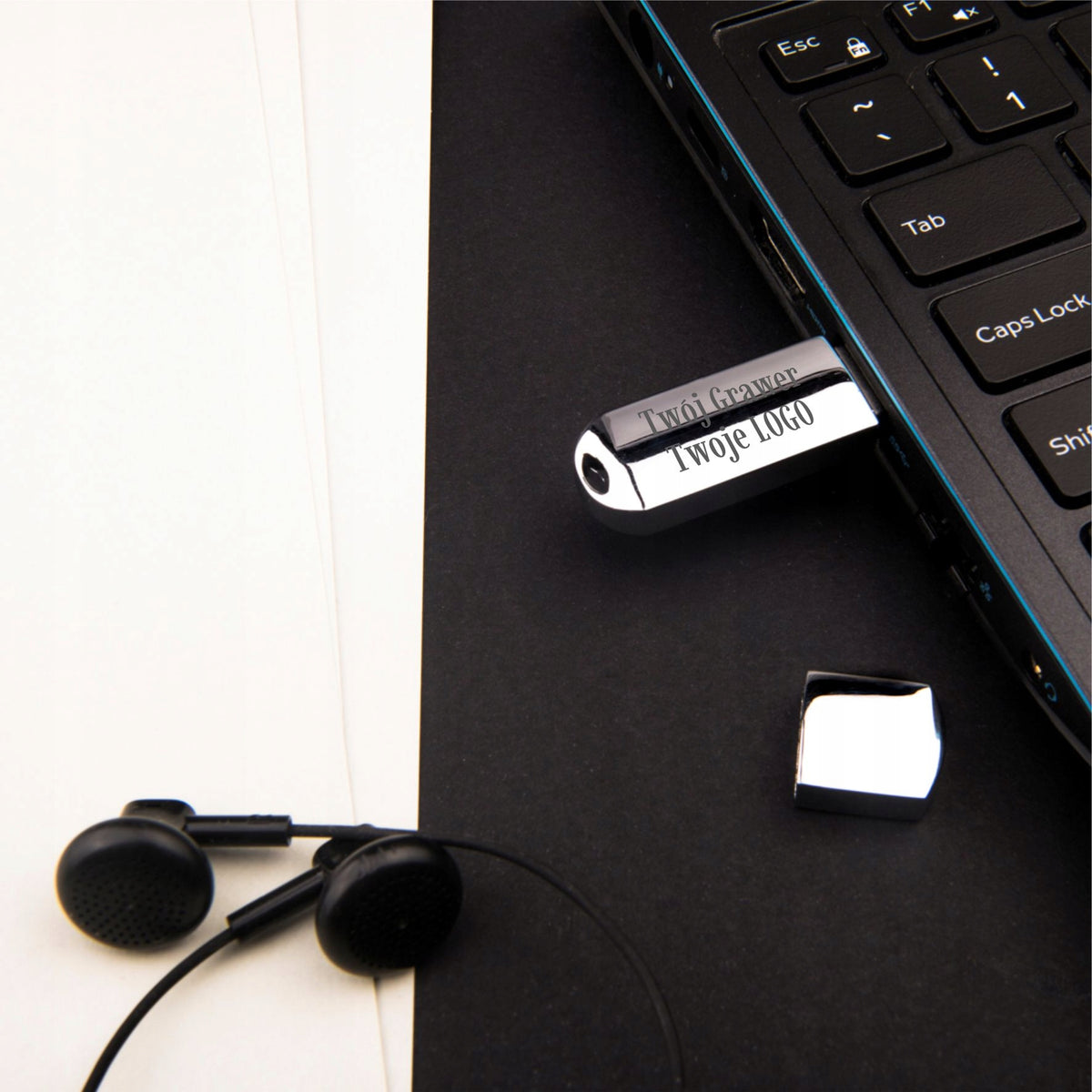 Metal MIRROR Mirror Flash Drive Solid 1GB USB 2.0 + ENGRAVING Brand MemoRabbit