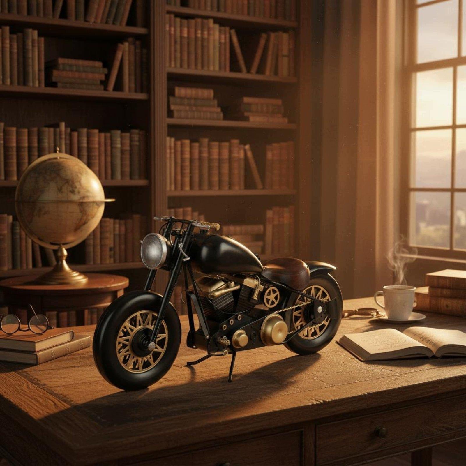 Metal Motorcycle Model Handmade Vintage Motorcycle Model Packaging status original