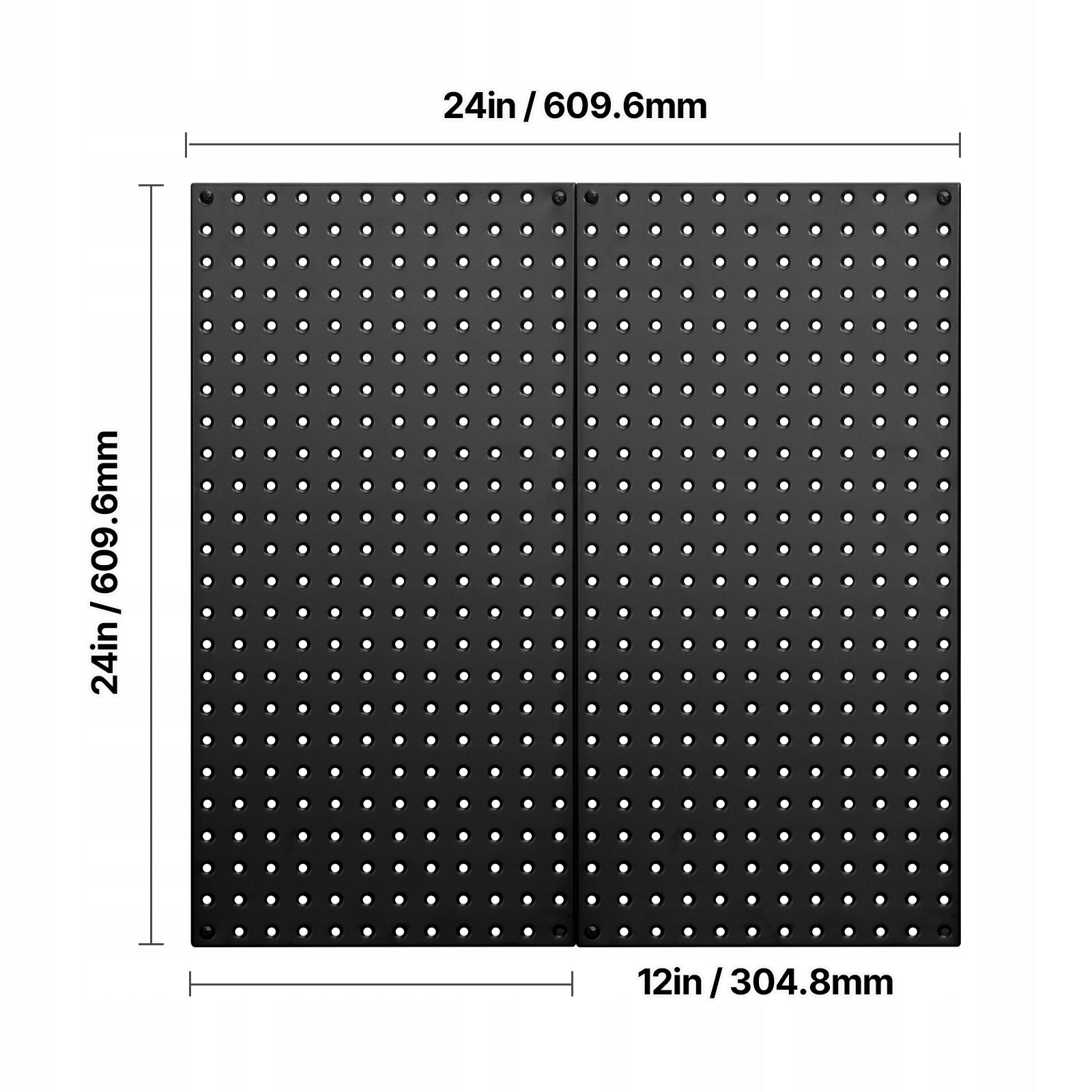 Metal Pegboard Panels 2 panels 24" x 12" Wall Organizer for Garage Tool Manufacturer code GJGBHSJS241219C35