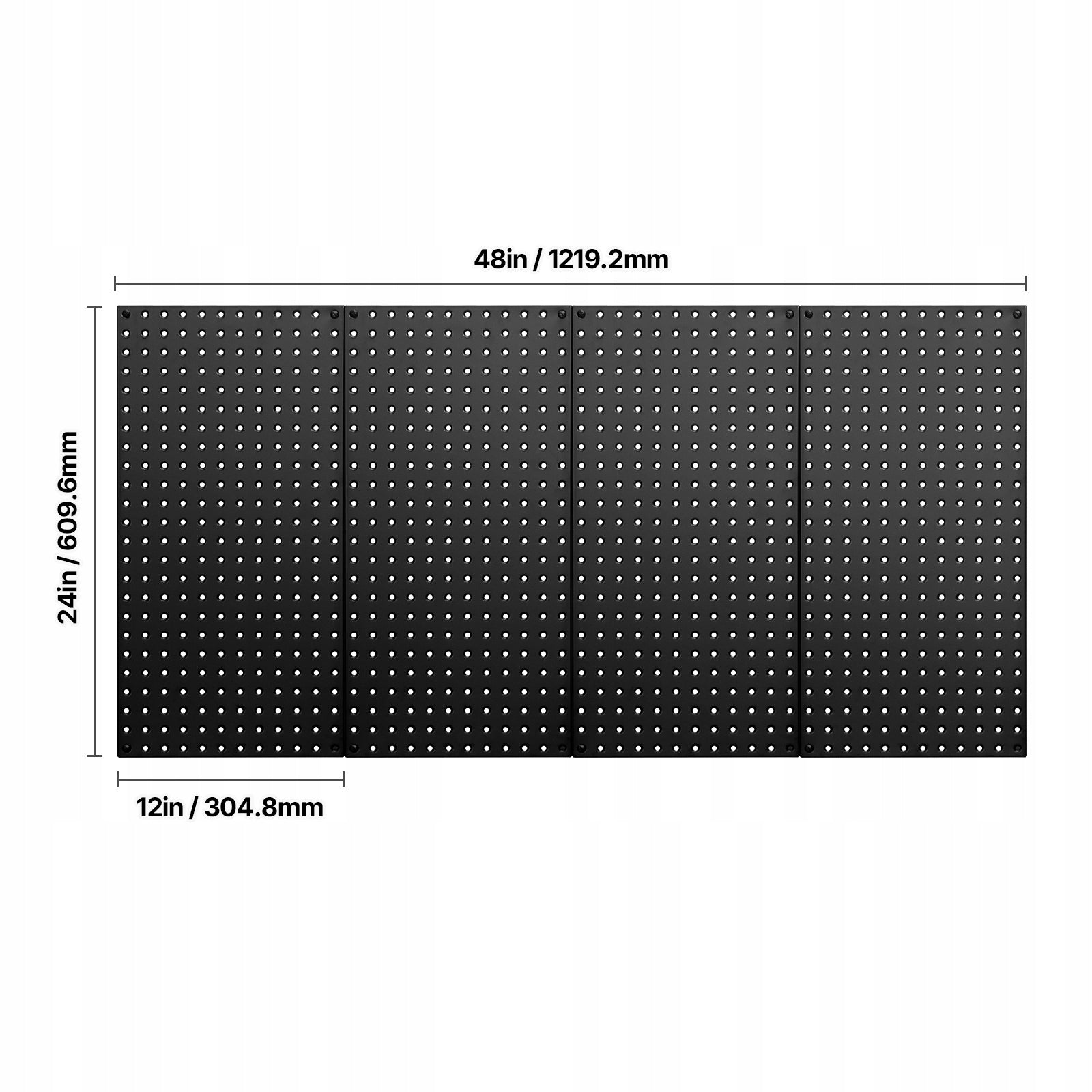 Metal Pegboard Panels 4 panels 24" x 12" Wall Organizer for Garage Tool EAN (GTIN) 197988646778