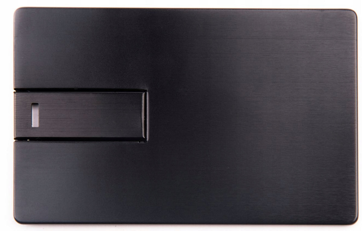 Metal Pendrive Card 1 GB Black + Engraving