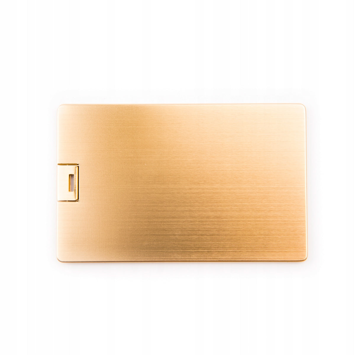 Metal Pendrive Card 1 GB Gold + Engraving Brand MemoRabbit