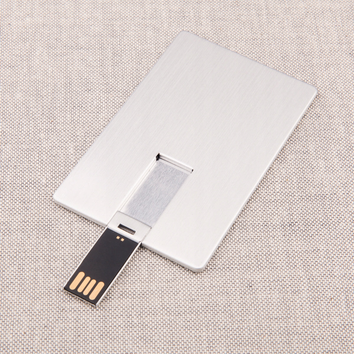 Metal Pendrive Card 32 GB Silver + Engraving Color silver