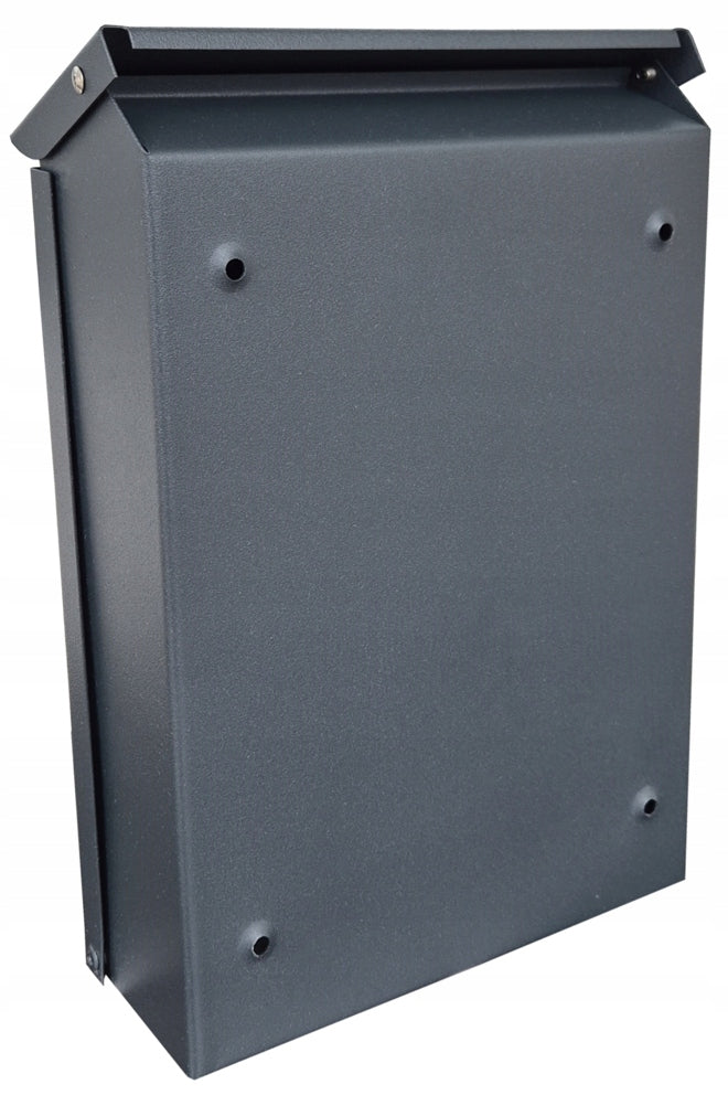 Metal Postal Letterbox- YORK - Anthracite Mat RAL 7016 - EN Shade charcoal
