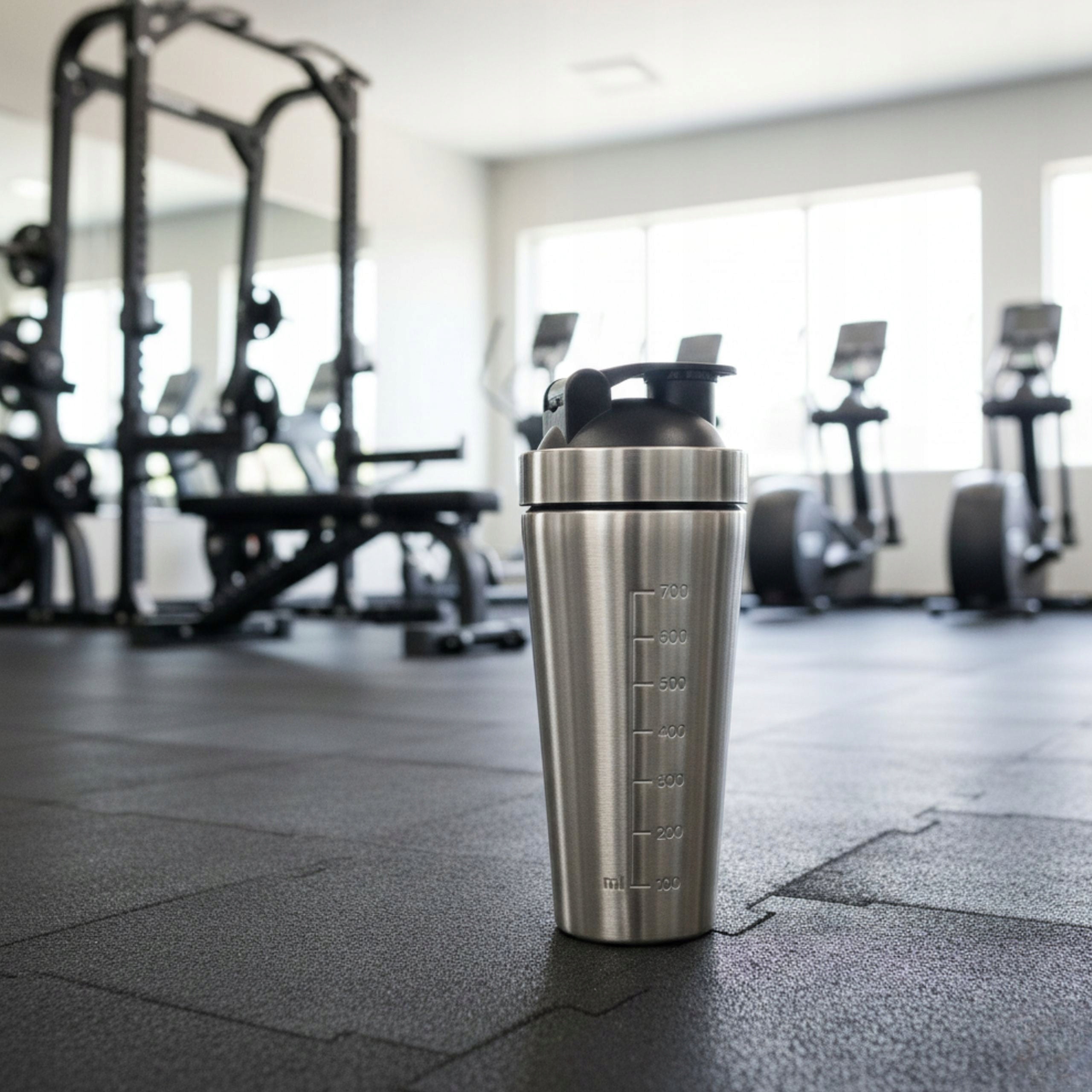 Metal Shaker for Protein Conditioners 700 ml Sports Steel for Gym Training Brand no brand
