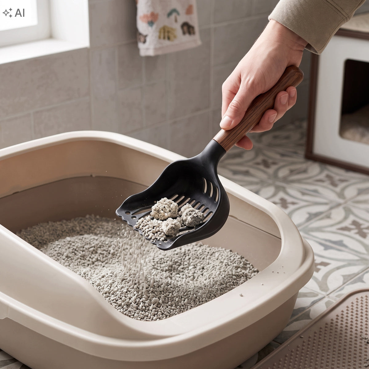 Metal Spatula Cat litter box cleaning spoon Packaging status original