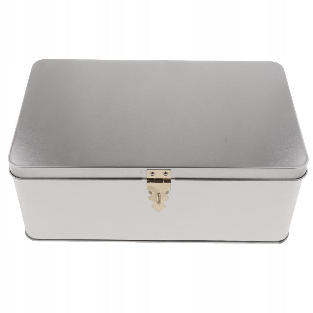 Metal Storage Rectangular Metal Box Travel Retro Treasure Chest with Large Packaging status original