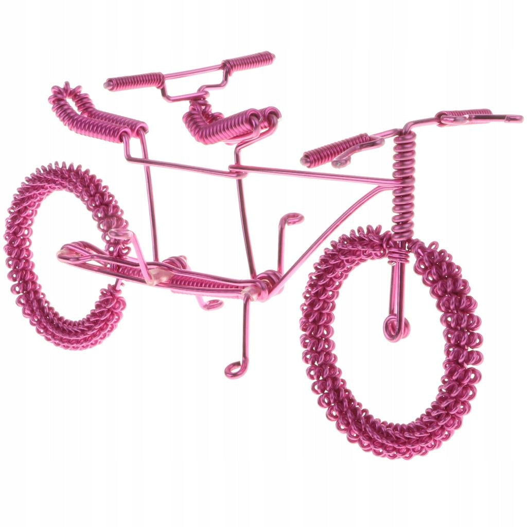 Metal Tandem Model home and desk Ornament Pink