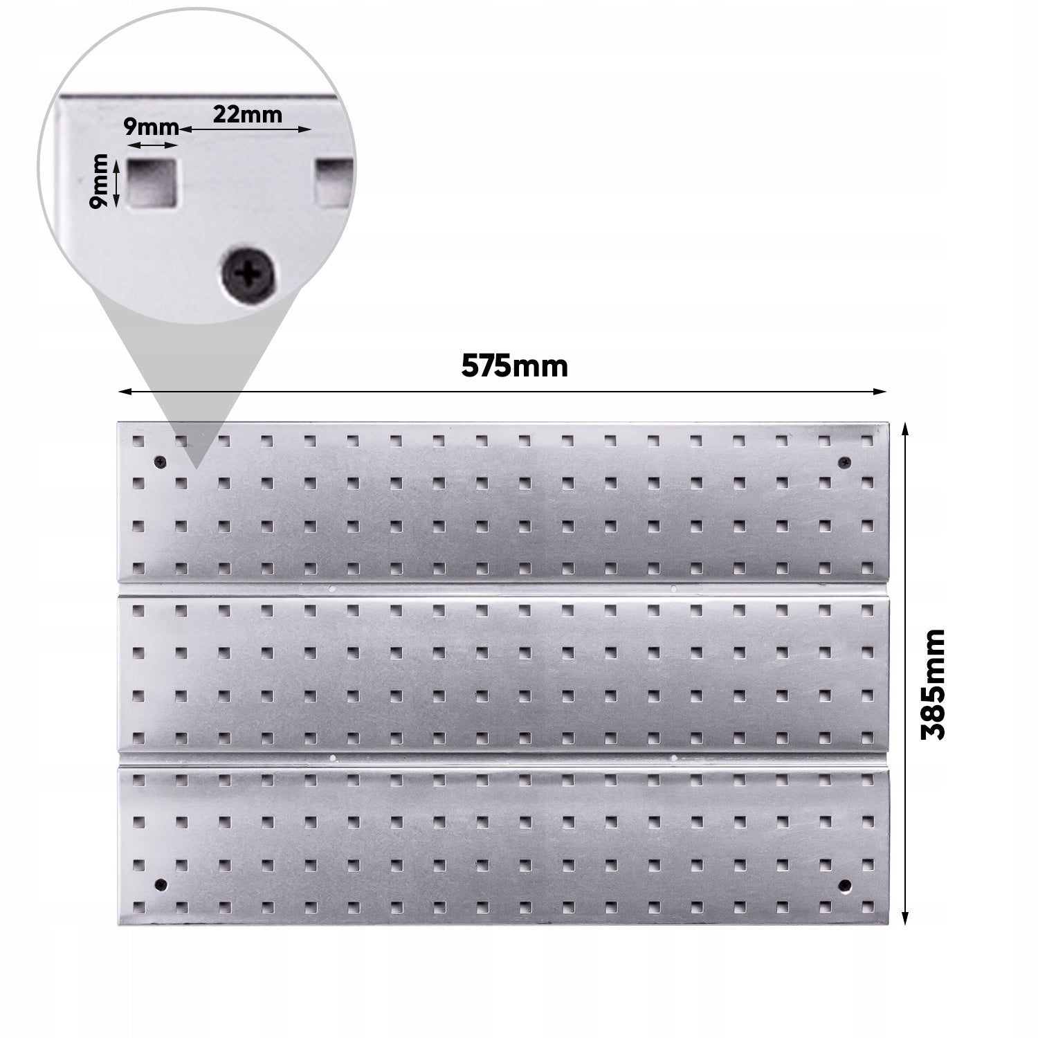 Metal Tool Wall Board with Handles Brand Pafen