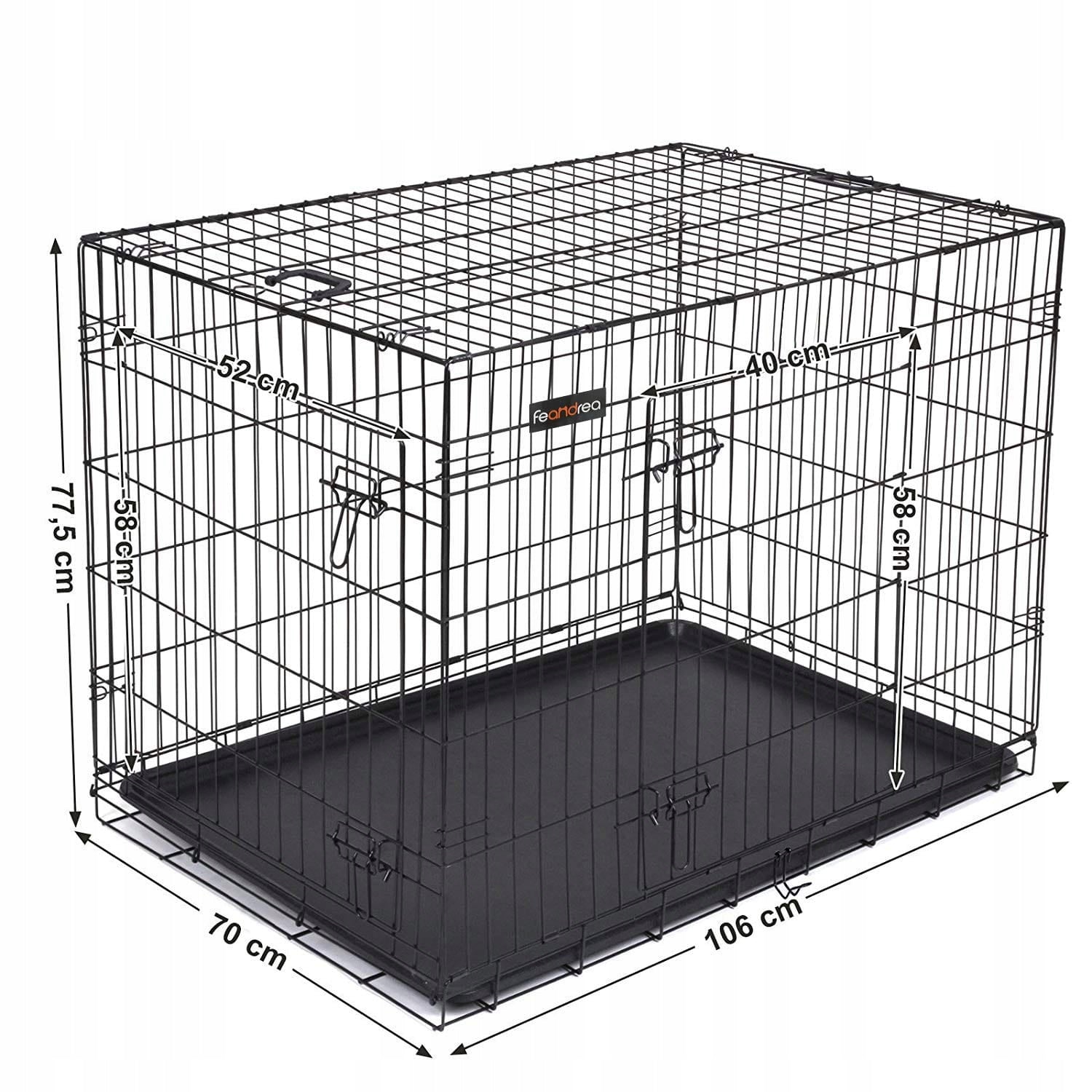 Metal cage Songmics large dog 70 x 106 x 77,5 cm Trade name SGM-PPD42H