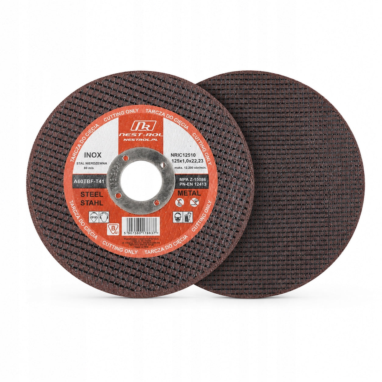 Metal cutting disc steel INOX reinforced 125x1 mm Premium Nest Rol