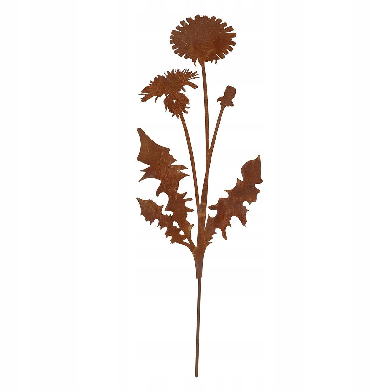 Metal dandelion on peak h37 cm FLOWER to drive into the Garden Terrace Steel Corten EAN (GTIN) 8714982286827
