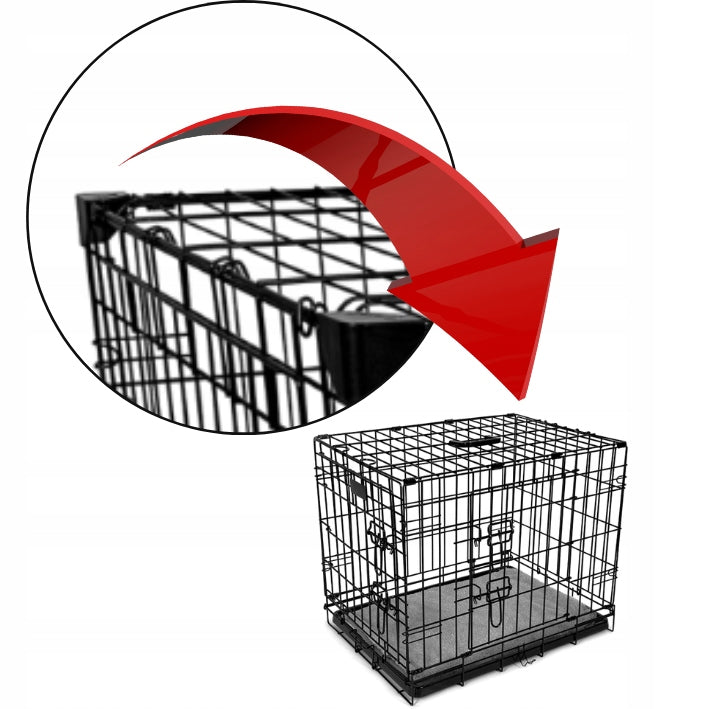 Metal dog cage REINFORCED with corners transporter 107x69 cm Length 107 cm