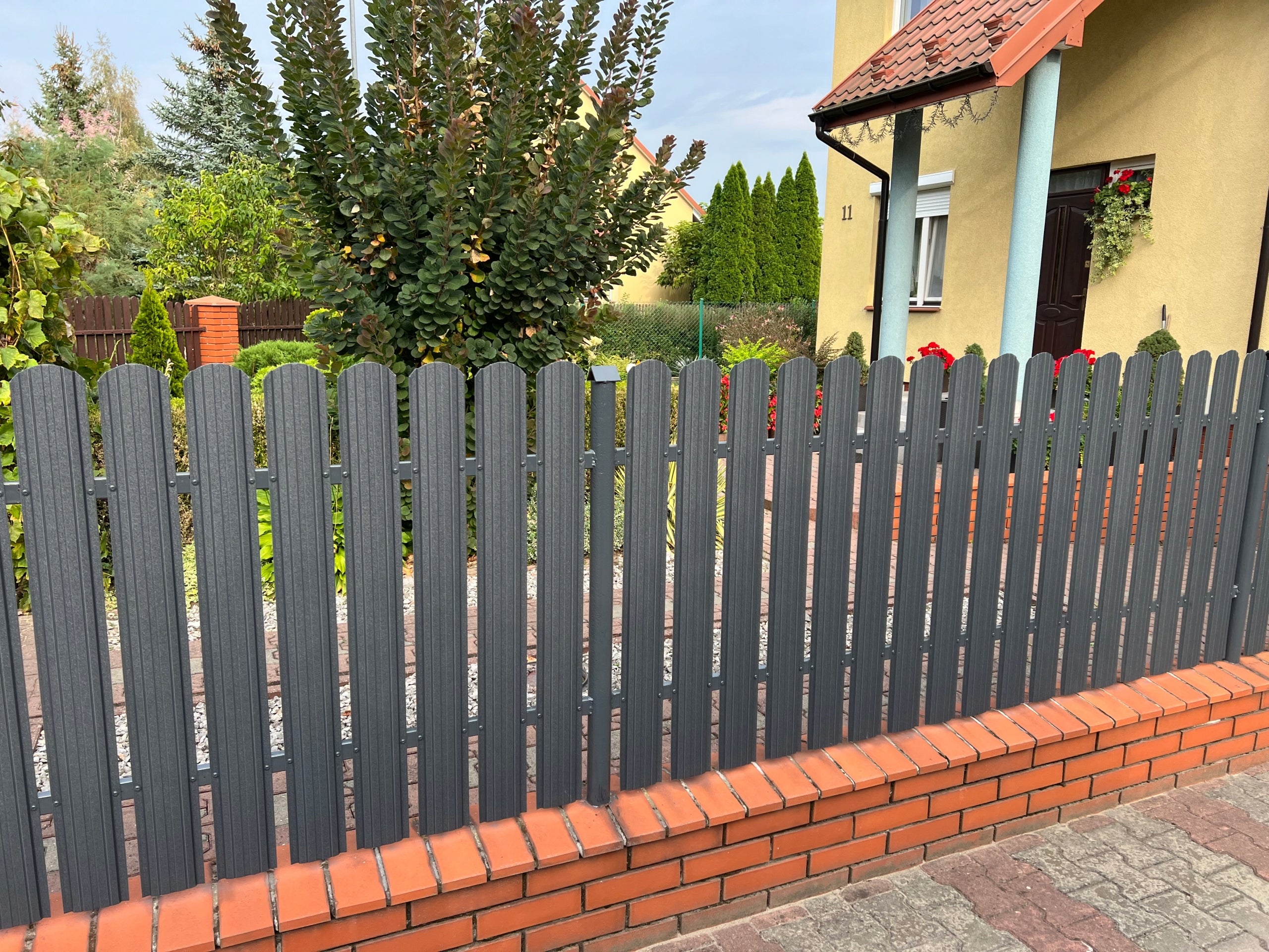 Metal fence bar mat Graphite double-sided from 145 to 200cm Manufacturer code SZGRDW200