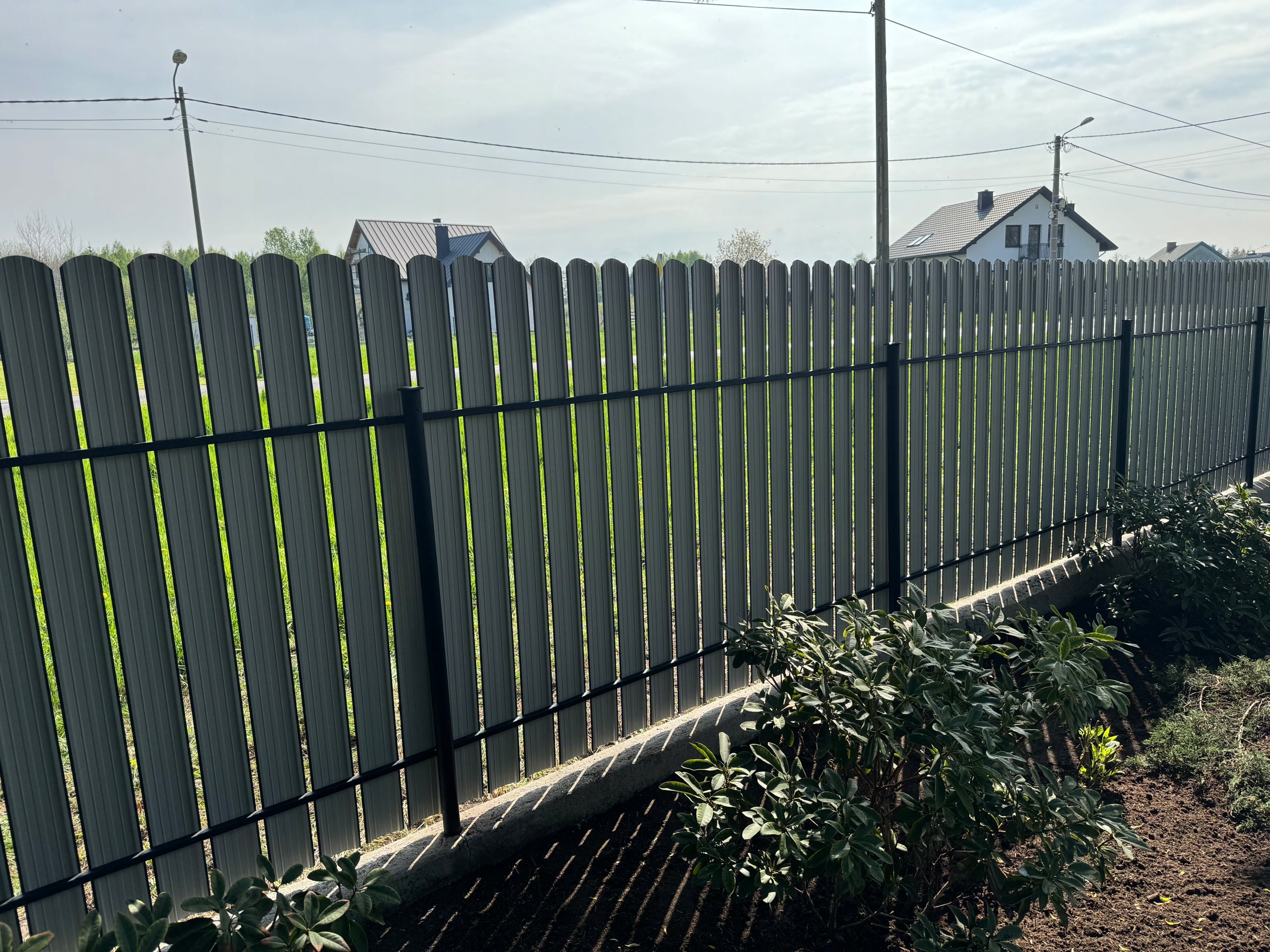Metal fence bar mat Graphite long from 145 to 200cm to size Manufacturer code SZDMGR