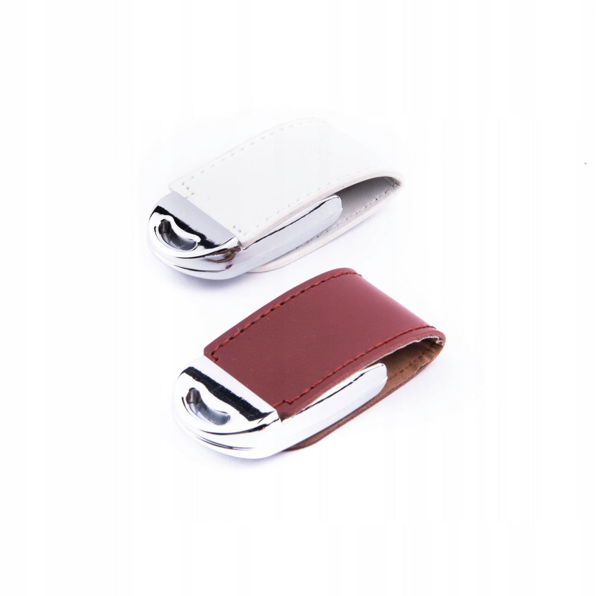 Metal flash drive - leather 16 GB, usb 3.0 with engraving