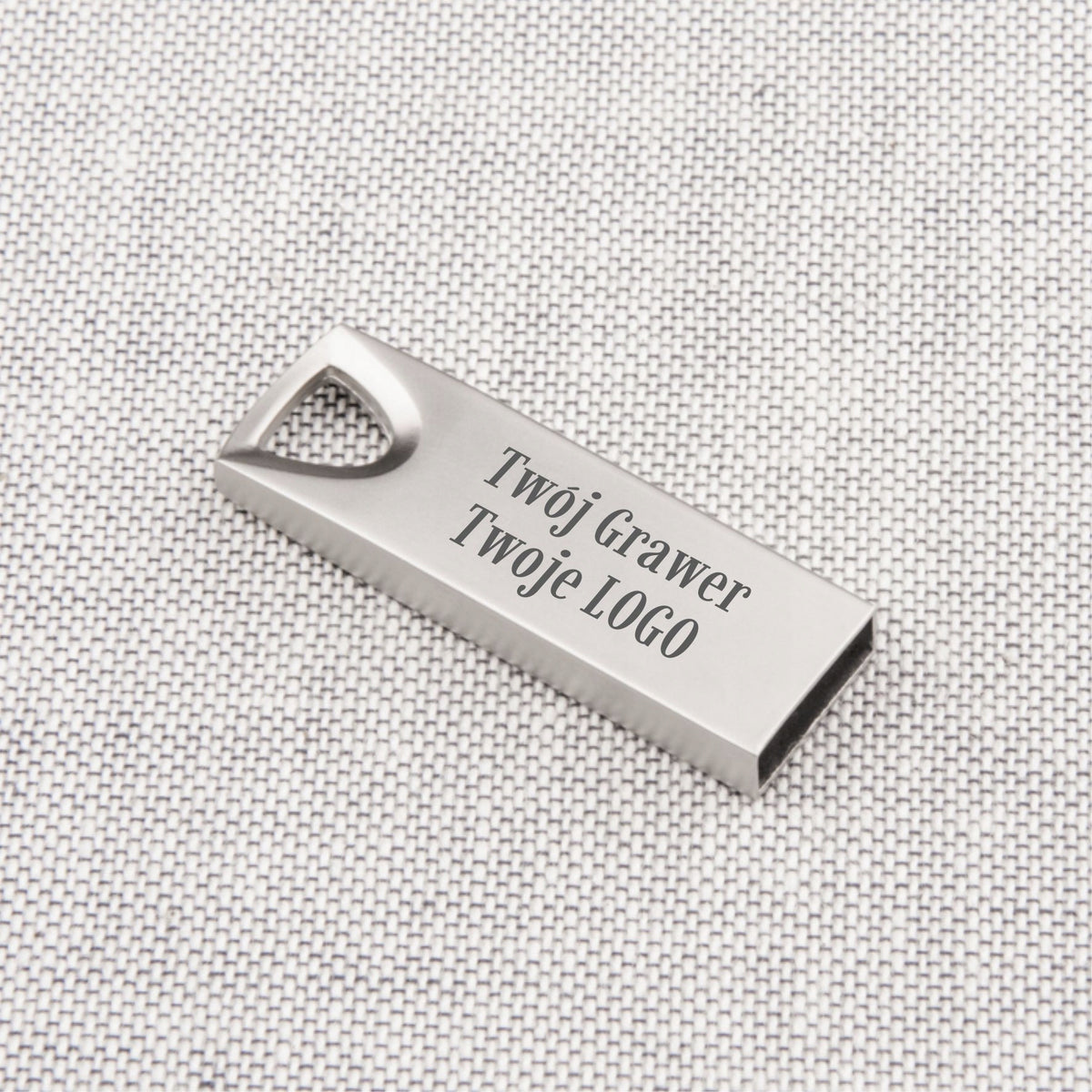 Metal flash drive mini ELEGANCE 64 GB USB 2.0 + engraving LOGO COMPANY GADGET Color silver