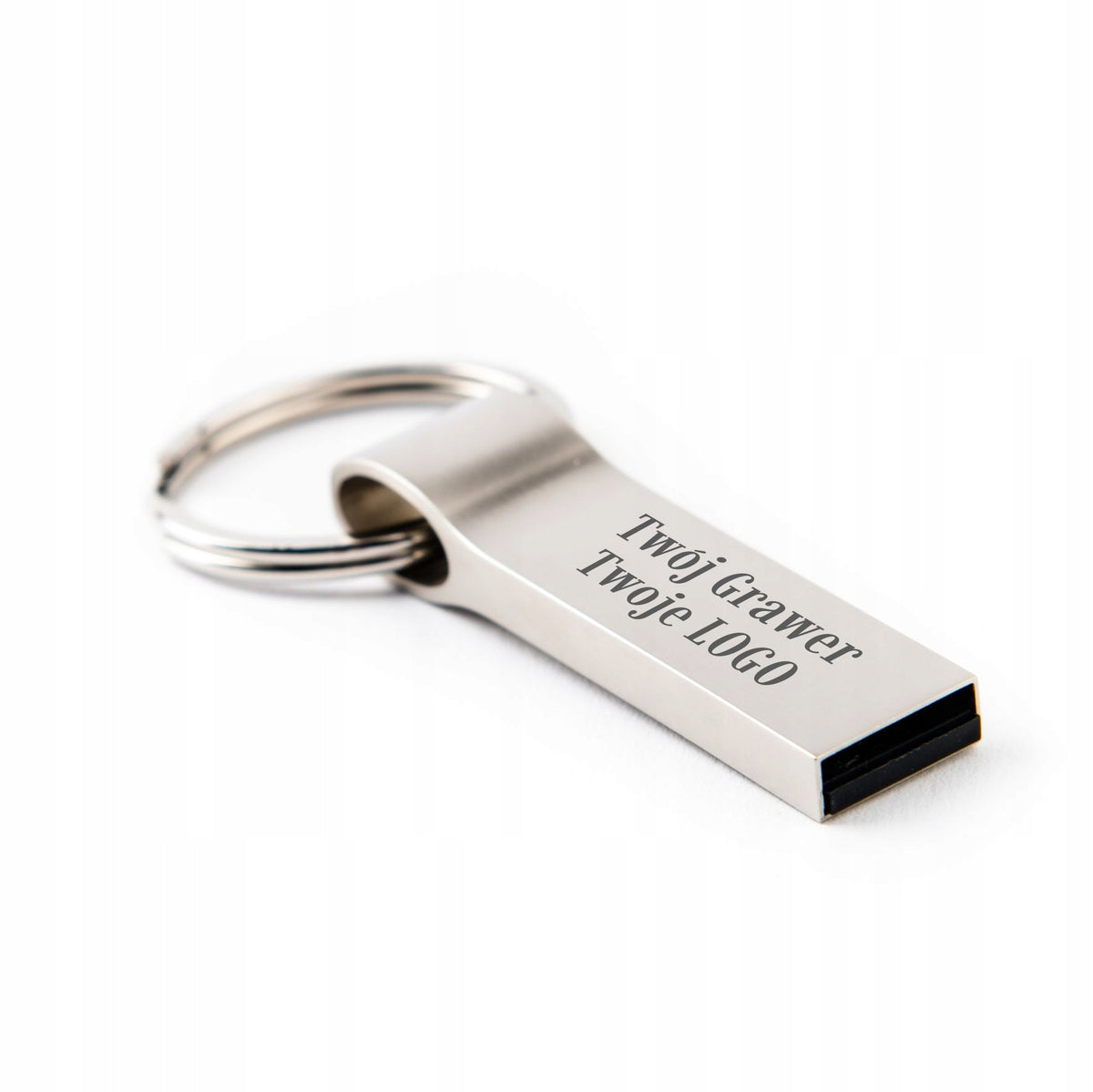 Metal flash drive mini PENDANT 128 GB USB 2.0 + ENGRAVING LOGO COMPANY GADGET Color silver