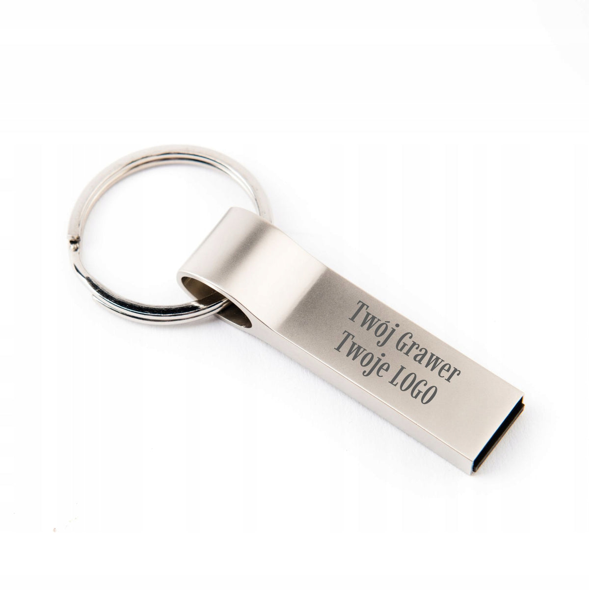 Metal flash drive mini PENDANT 64 GB USB 2.0 + ENGRAVING LOGO COMPANY GADGET Brand MemoRabbit