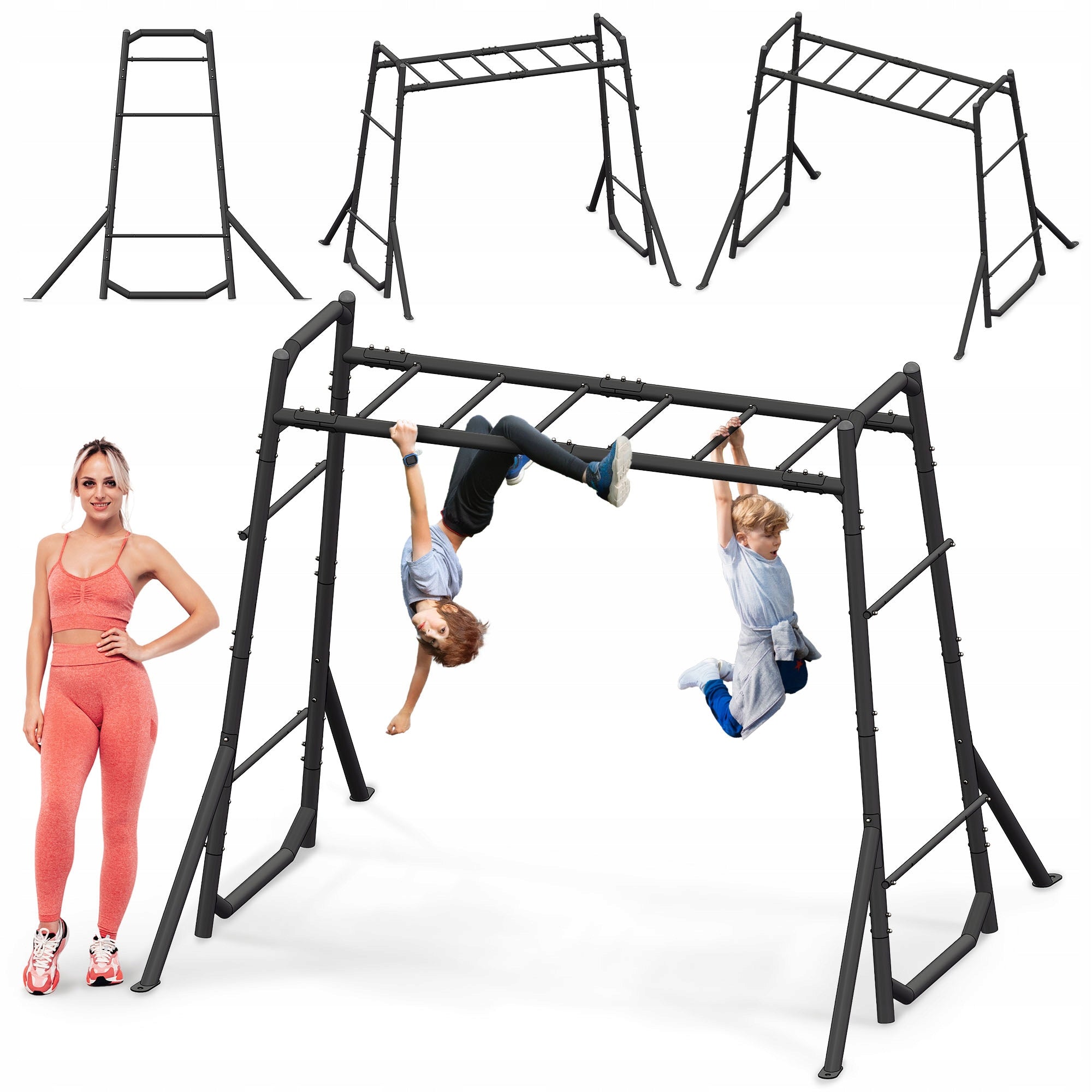 Metal gymnastic ladder HyperMotion 222 cm for garden 200 kg