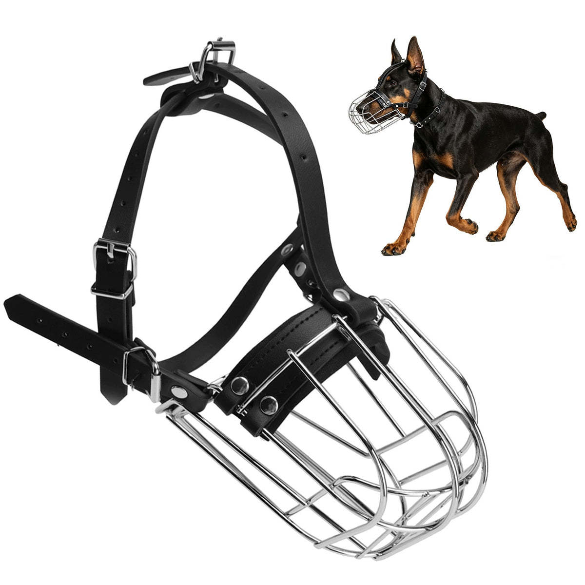 Metal muzzle For Dog With Circuit Adjustment Safe Wearing Shape