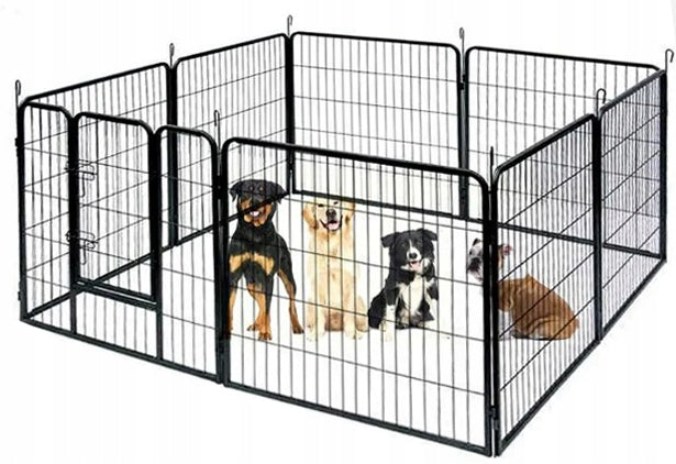Metal playpen for dog 80 cm outside 8 panels 80x80 cm Packaging status original