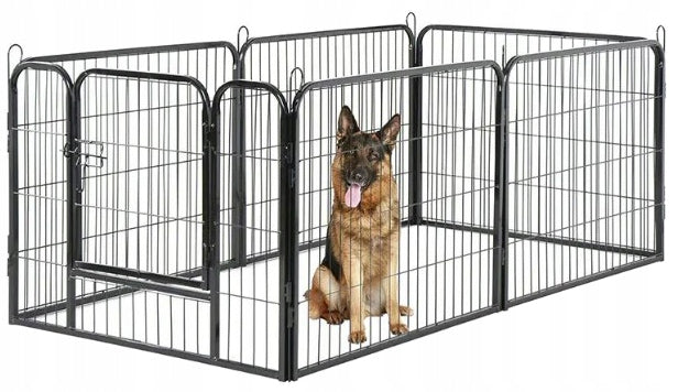 Metal playpen for dog 80 cm outside 8 panels 80x80 cm Trade name Zagroda metalowa Oh!Dog Wybieg dla psa Klatka hodowlana Wysoka 80 cm