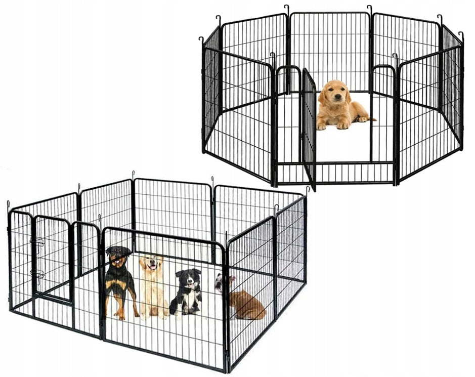Metal playpen for dog 80 cm outside 8 panels 80x80 cm