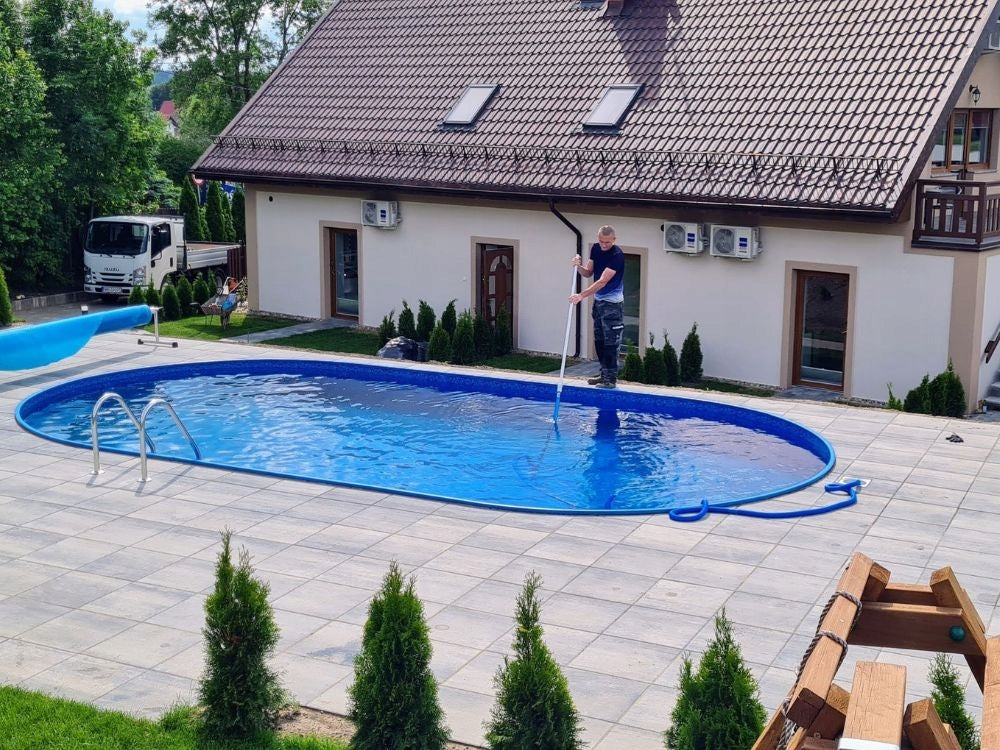 Metal pool 8x4,16x1,5 m professional installation, high quality accessories. Series Kolam