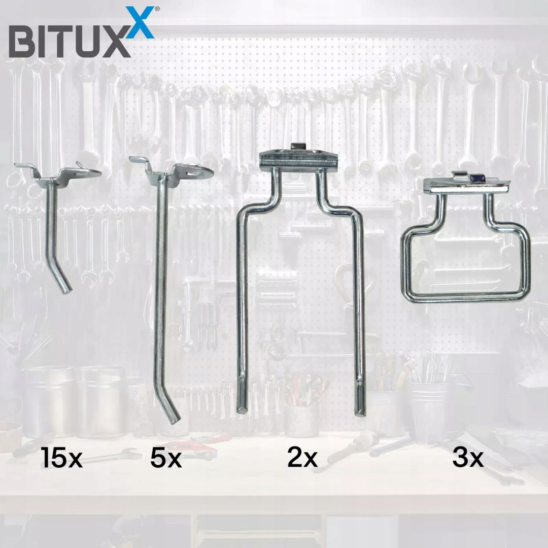 Metal tool board bituxx 32 elements of the litter box workshop wall Product height 45 cm
