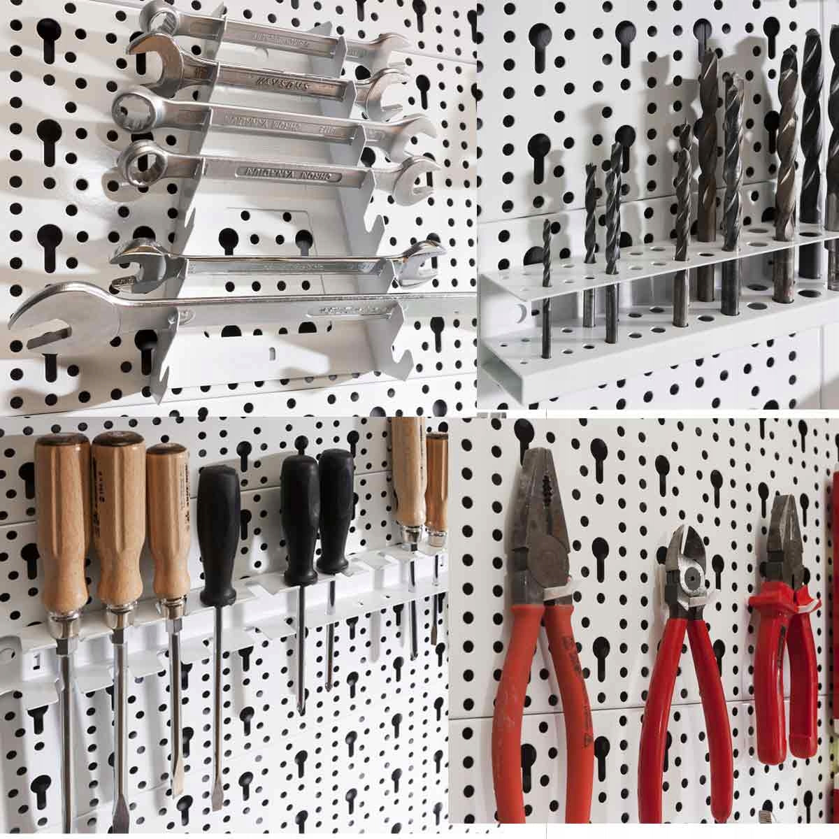 Metal workshop tool board HDP Element System 80x40cm white Product height 40 cm