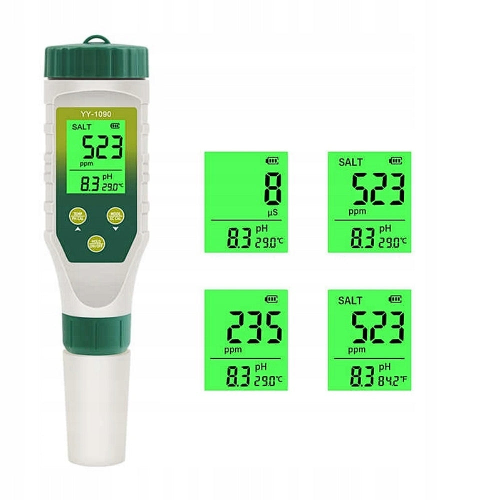Meter pH Tester TDS EC Water Hardness Electronic Liquid Water Salinity Manufacturer code YY-1090 (2)