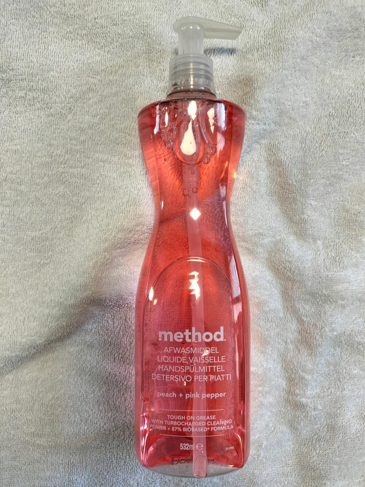 Method organic dishwashing liquid 532 ml Peach+Pink pepper