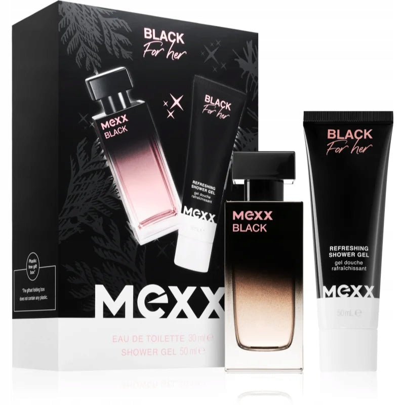 Mexx Black For Her Set Eau de toilette spray 30ml + shower gel 50ml